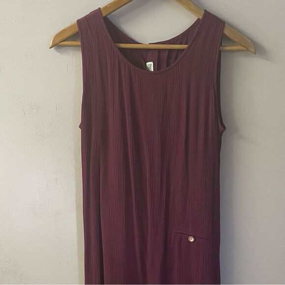 Vintage Thao’s Tailor Burgundy Button-Back Midi Dress Size XS EUC - Picture 10 of 12